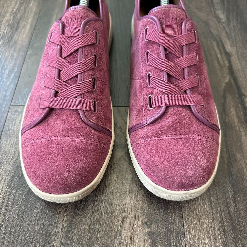 Vionic Slip-On Sneakers Jean Suede Magenta Berry Purple Orthotic Shoes Size 9.5 - Picture 8 of 10